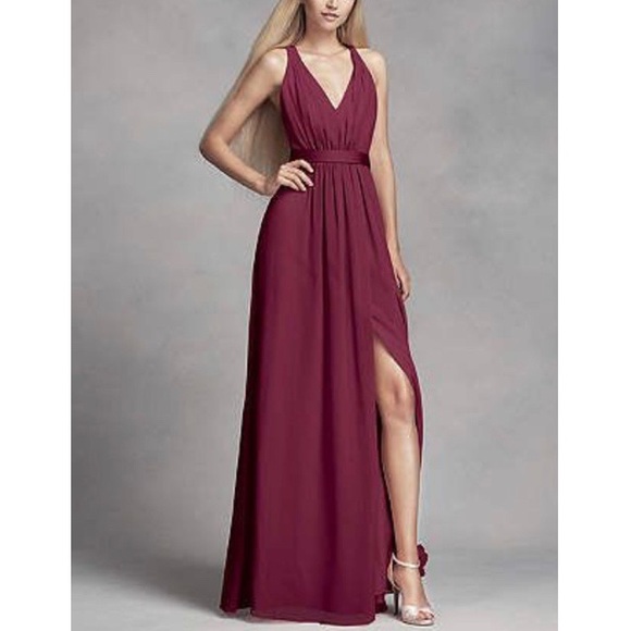 White by Vera Wang Dresses & Skirts - White by Vera Wang bridesmaid dress in wine color.